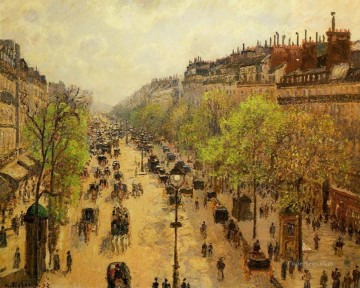  Montmartre Pintura - Boulevard Montmartre primavera 1897 Camille Pissarro parisino